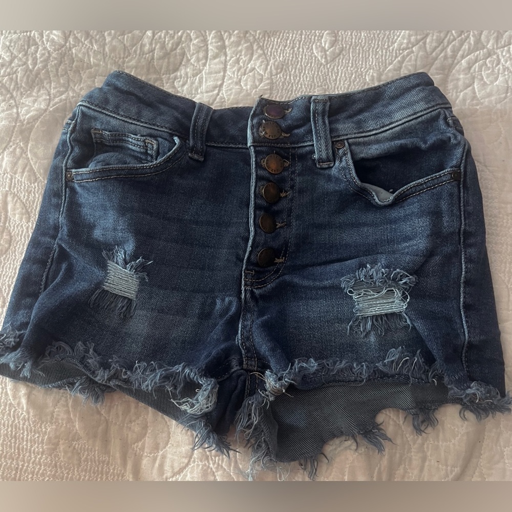 Denim shorts XS Button up wax jeans